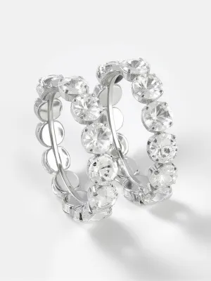 Terra Diamante Hoop Earrings