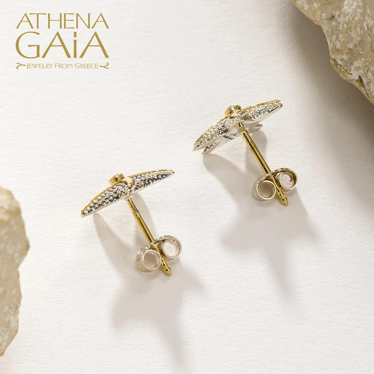 Thalassa Small Starfish with Stone Post Earrings