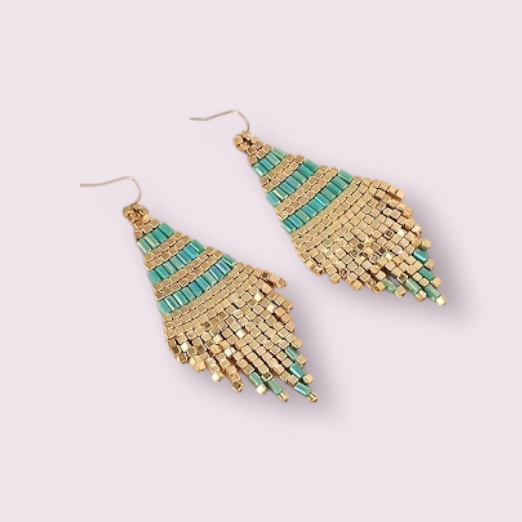The Boho Seeded Tassel Earrings