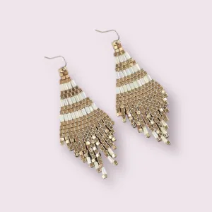 The Boho Seeded Tassel Earrings