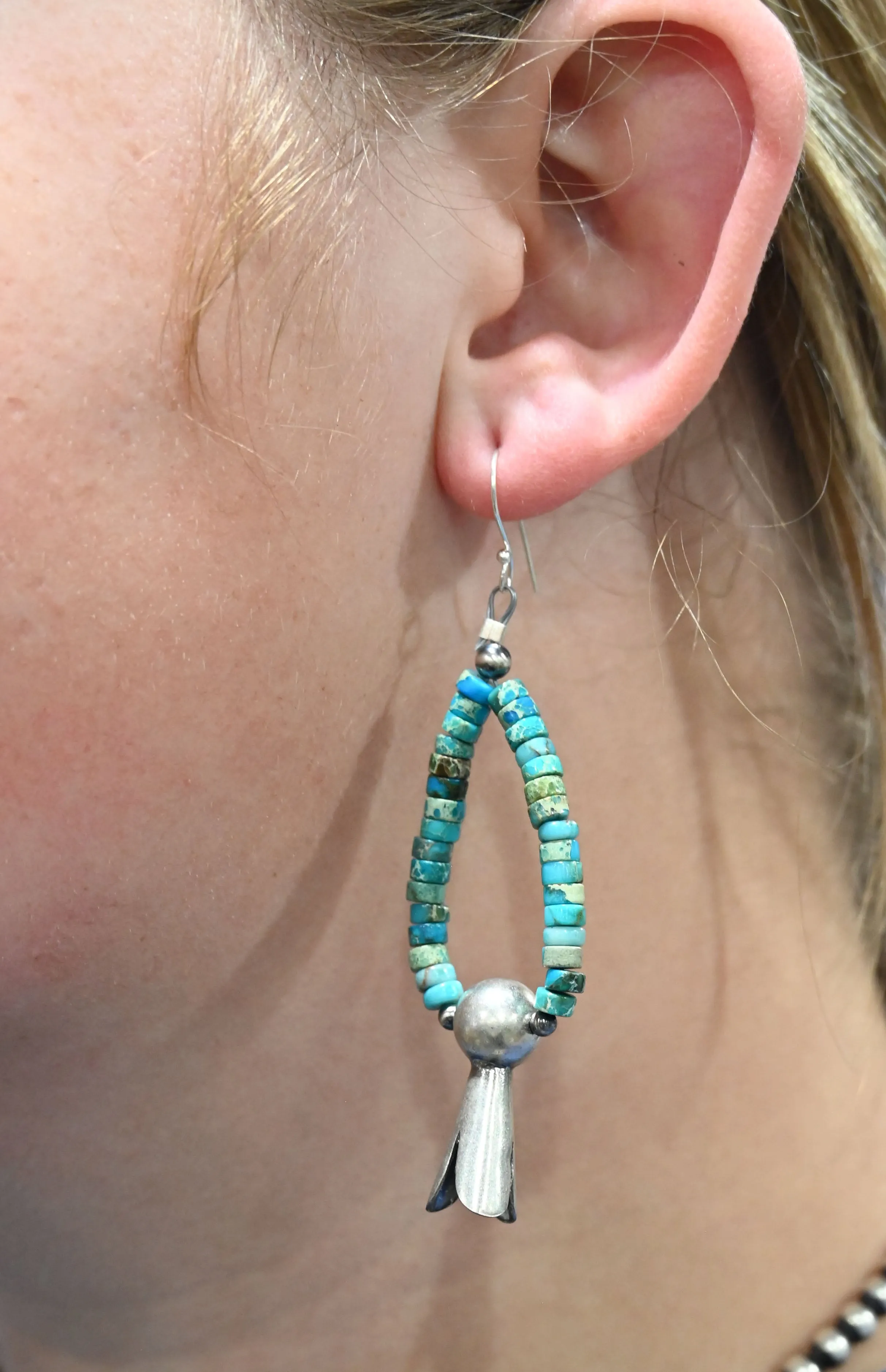 The Daisy Turquoise Hoop Earrings
