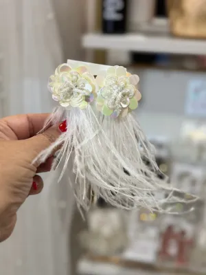 The Feather Earring - White