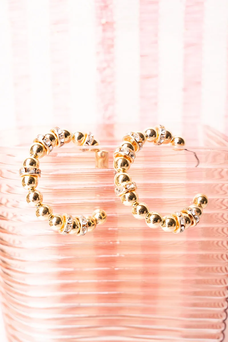 The Mariyah Crystal Goldtone Hoop Earrings