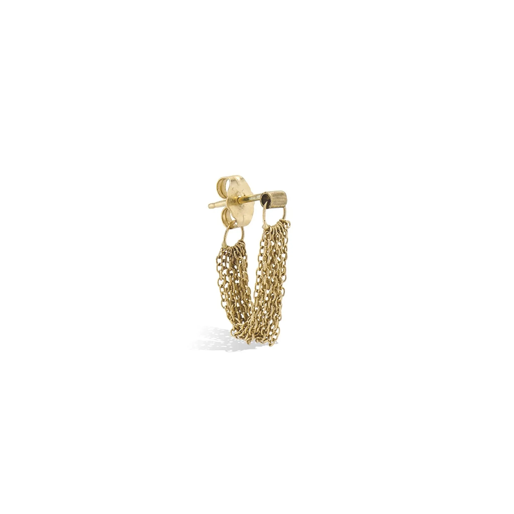 The "Olivia" 14 Karat Gold Front to Back Tassel Earrings