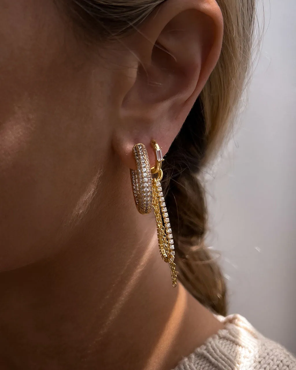 The Reversible Amalfi Hoops- Silver