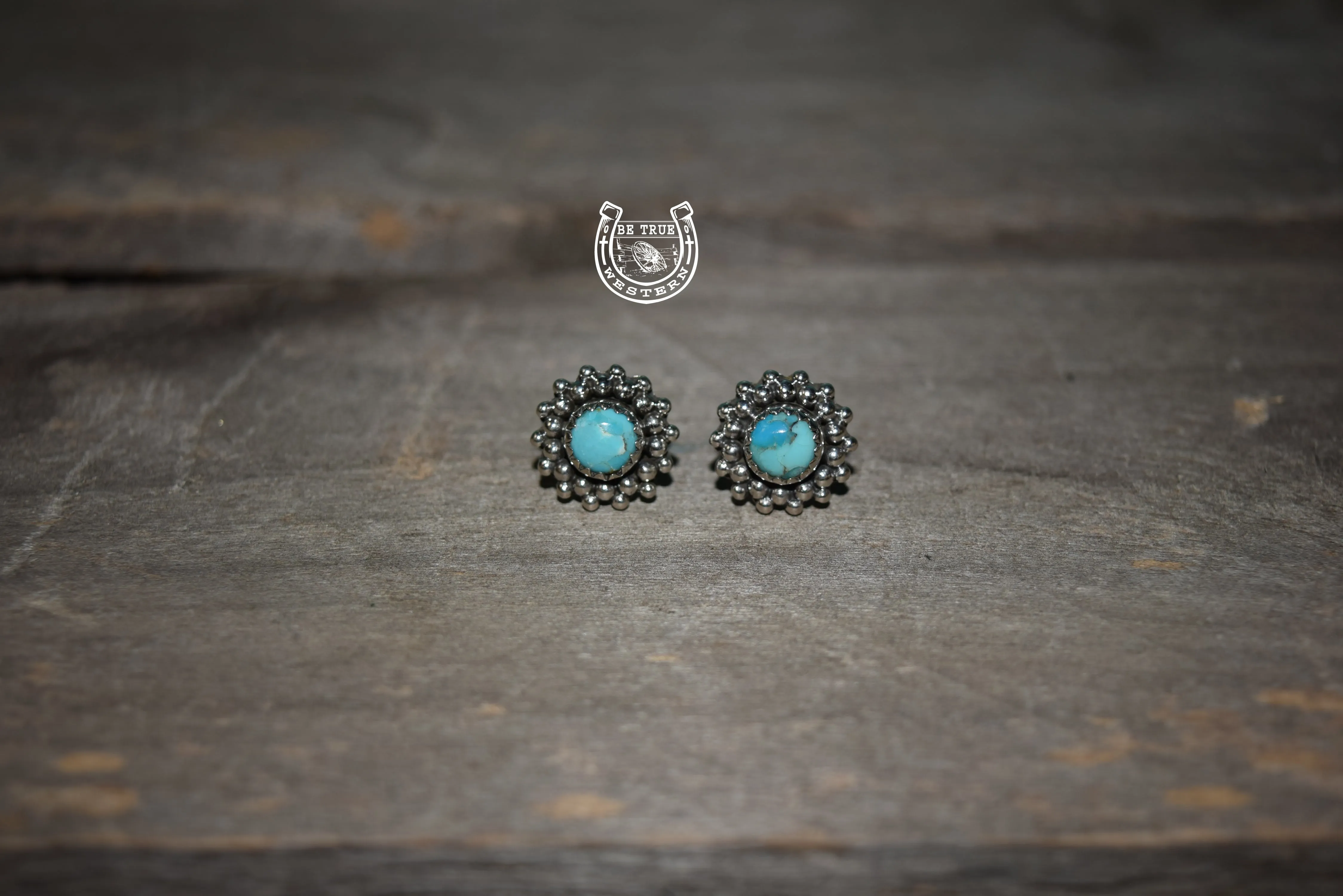 The Sterling and Turquoise Stud Earrings