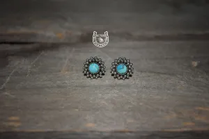 The Sterling and Turquoise Stud Earrings