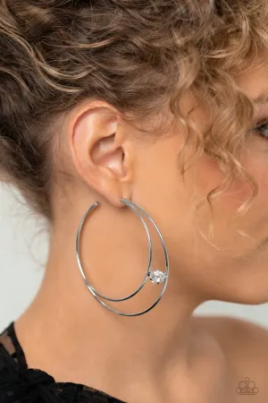 Theater HOOP - White Earrings - Life of the Party - May 2023