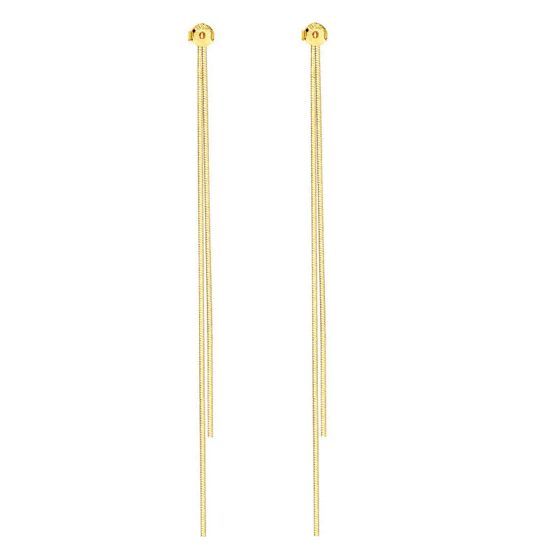 Thin Face Women's Trendy Long Sterling Silver Ear Line