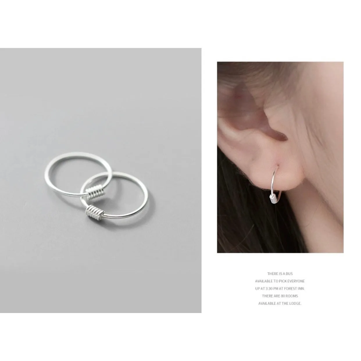 Thin Hoop Earrings - SH007