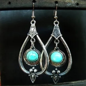 Tibetan Turquoise Earrings