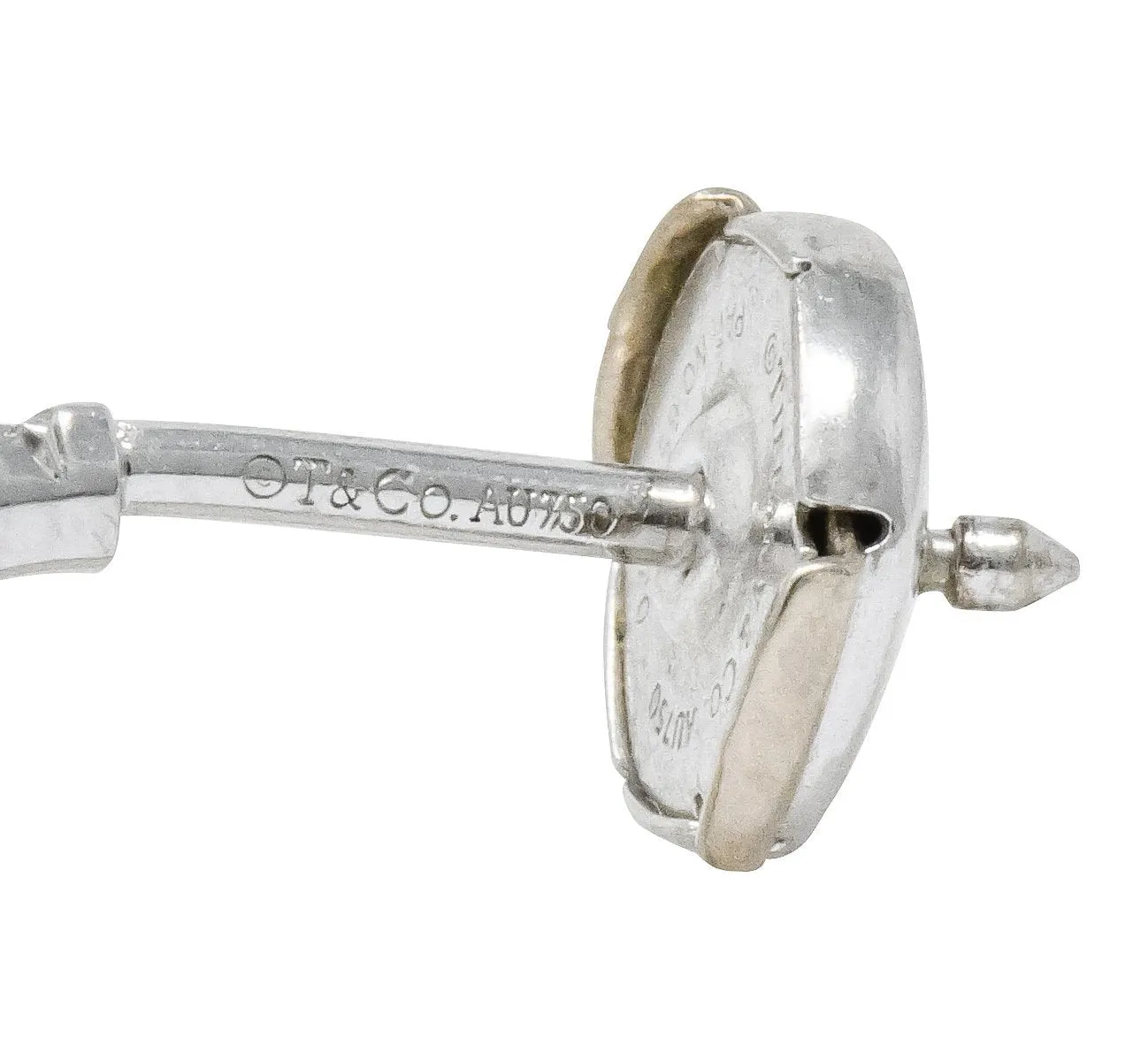 Tiffany & Co. 0.50 CTW Diamond 18 White Gold Hoop Earrings