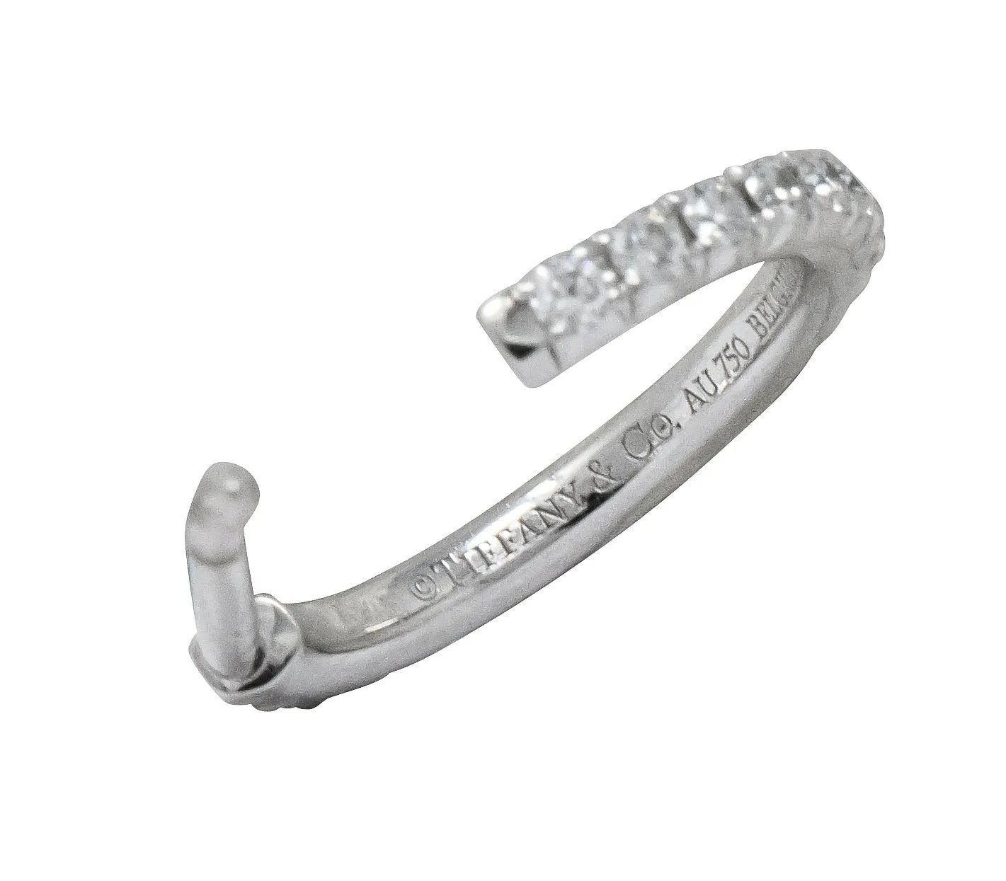 Tiffany & Co. 0.50 CTW Diamond 18 White Gold Hoop Earrings