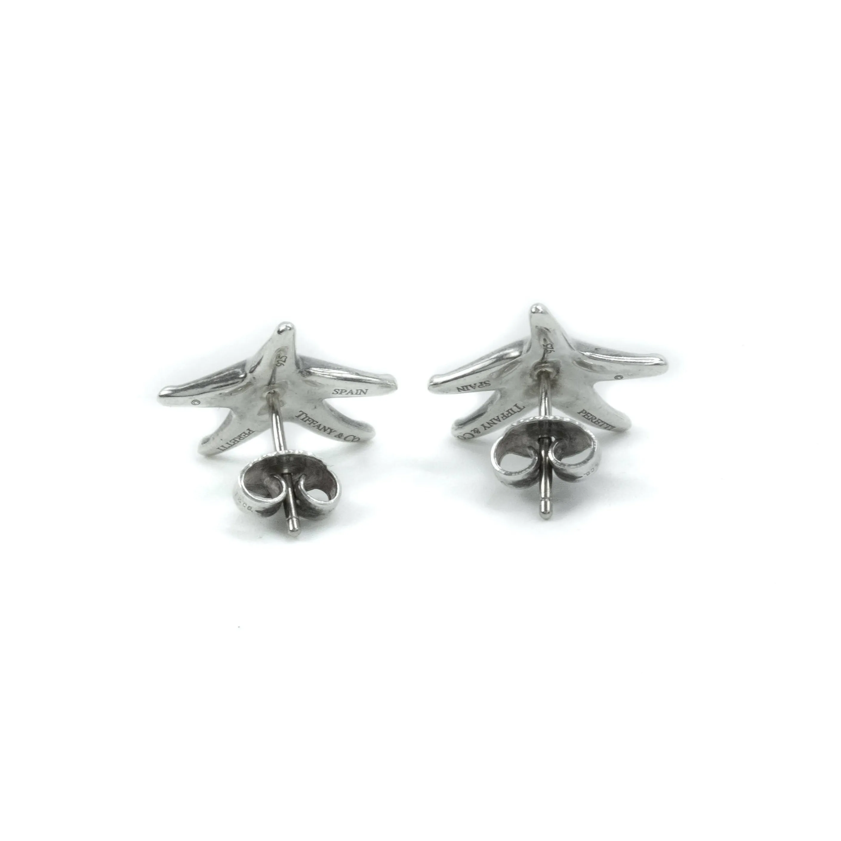 Tiffany & Co Elsa Peretti Starfish Sterling Silver Stud Earrings