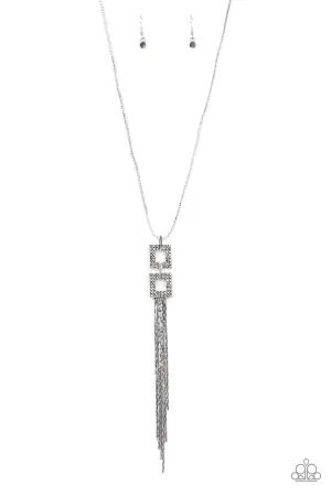 Times Square Stunner Silver Necklace Paparazzi