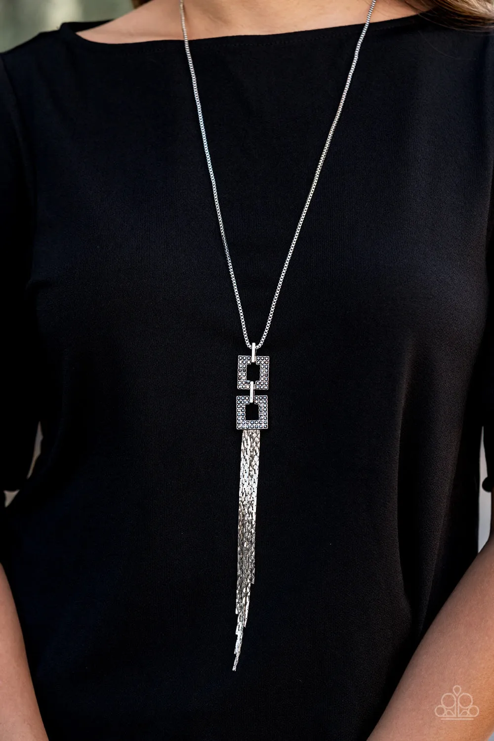 Times Square Stunner Silver Necklace Paparazzi