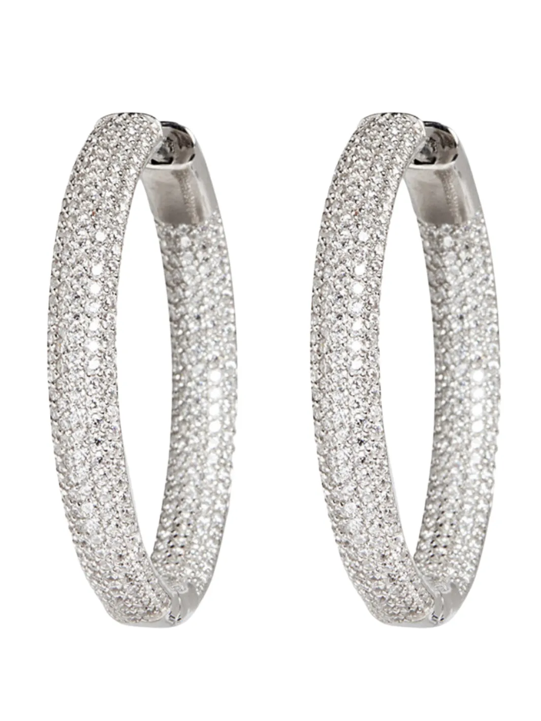 TIRE HOOP IN WHITE RHODIUM