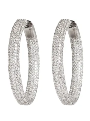TIRE HOOP IN WHITE RHODIUM