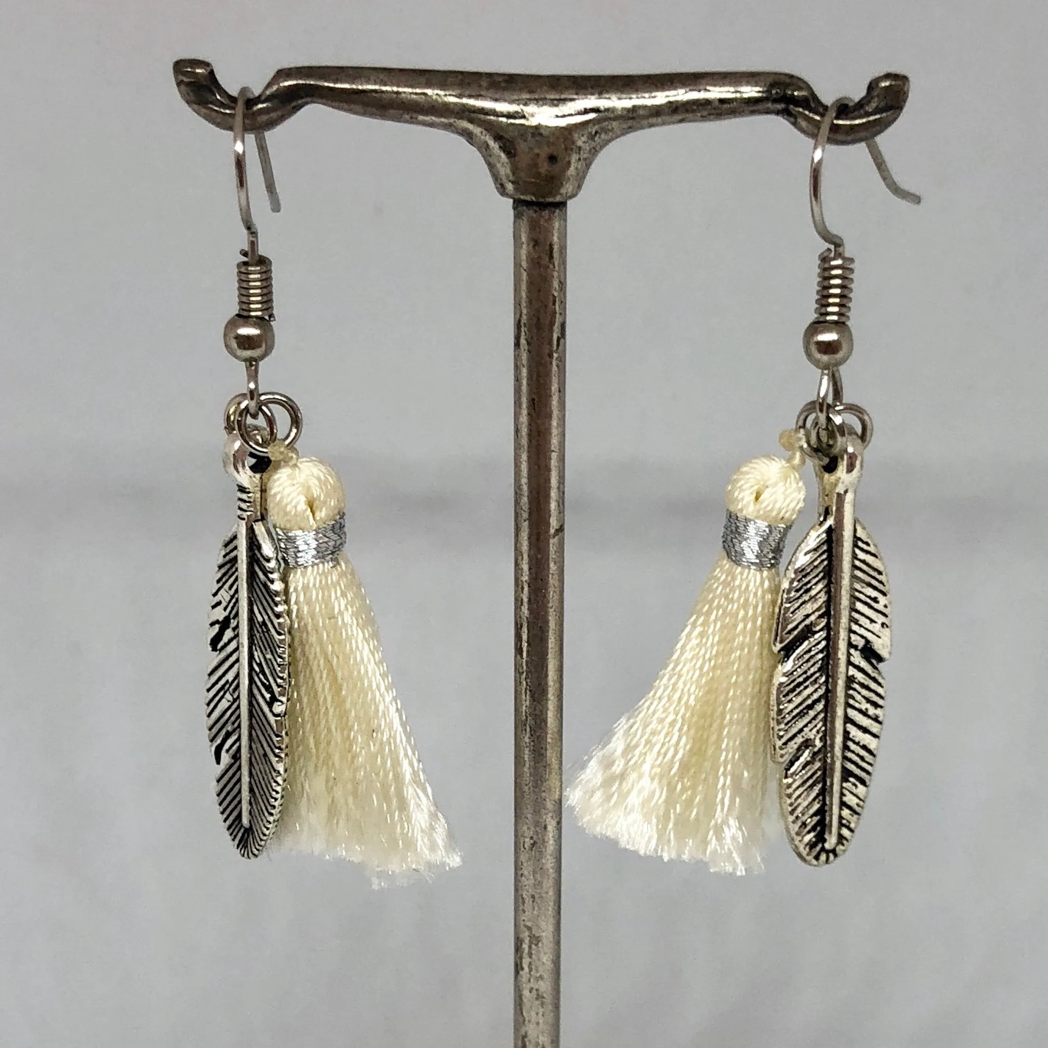 TM. Feather Tassel Earrings