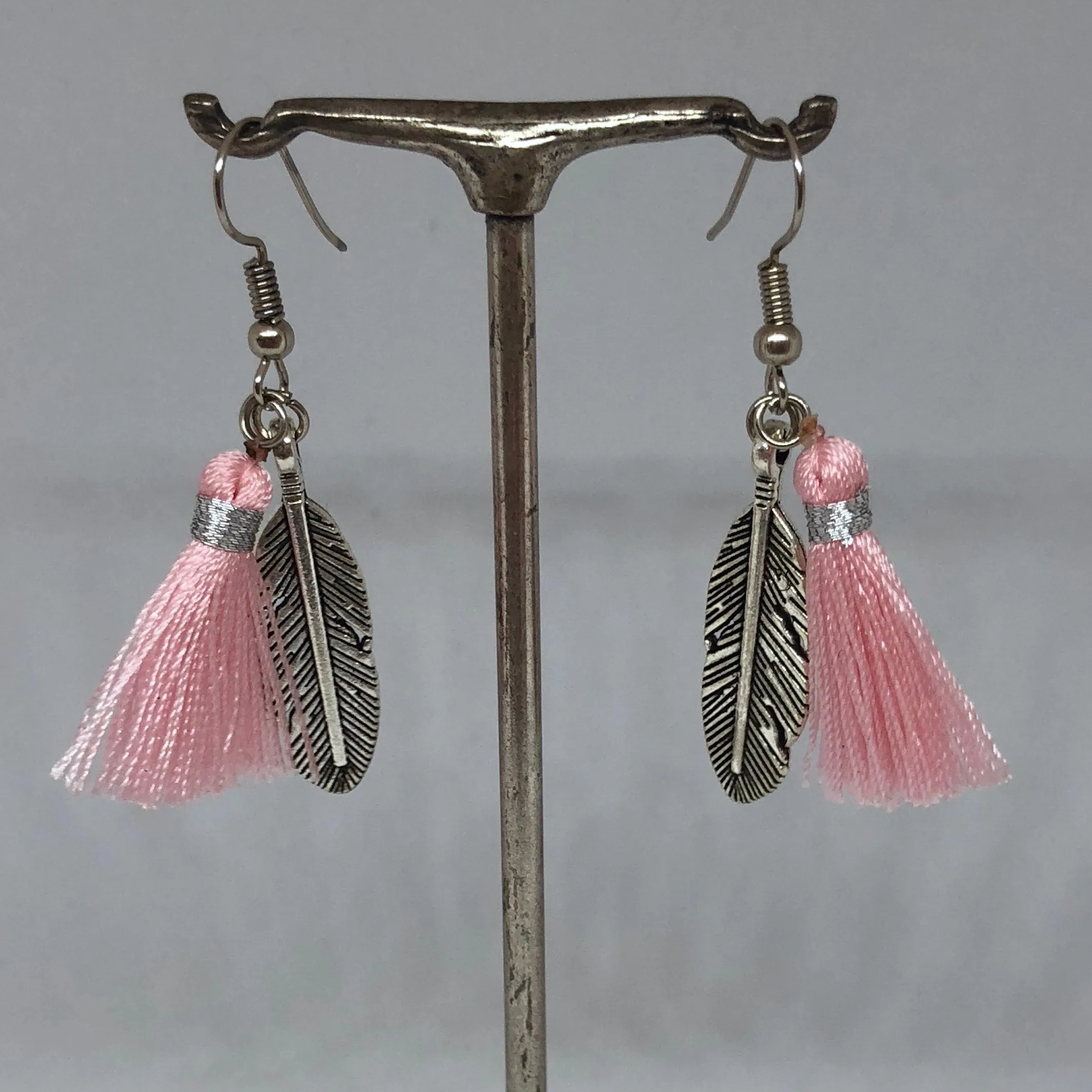 TM. Feather Tassel Earrings