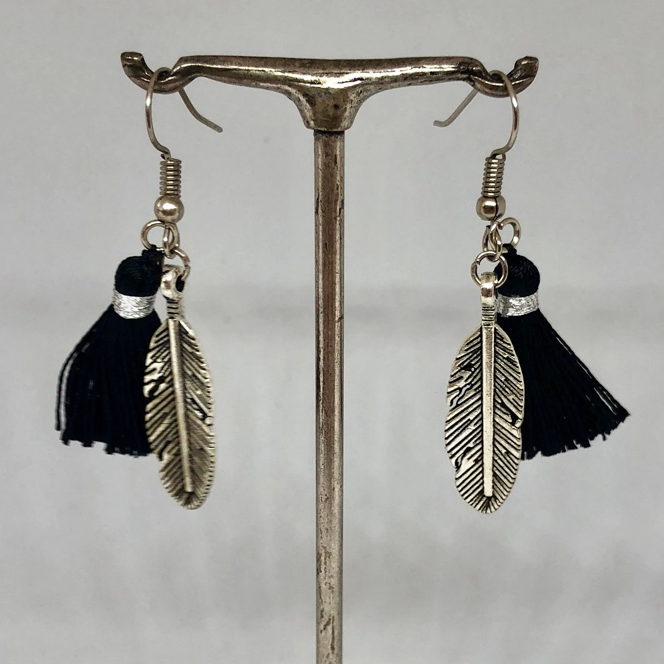 TM. Feather Tassel Earrings