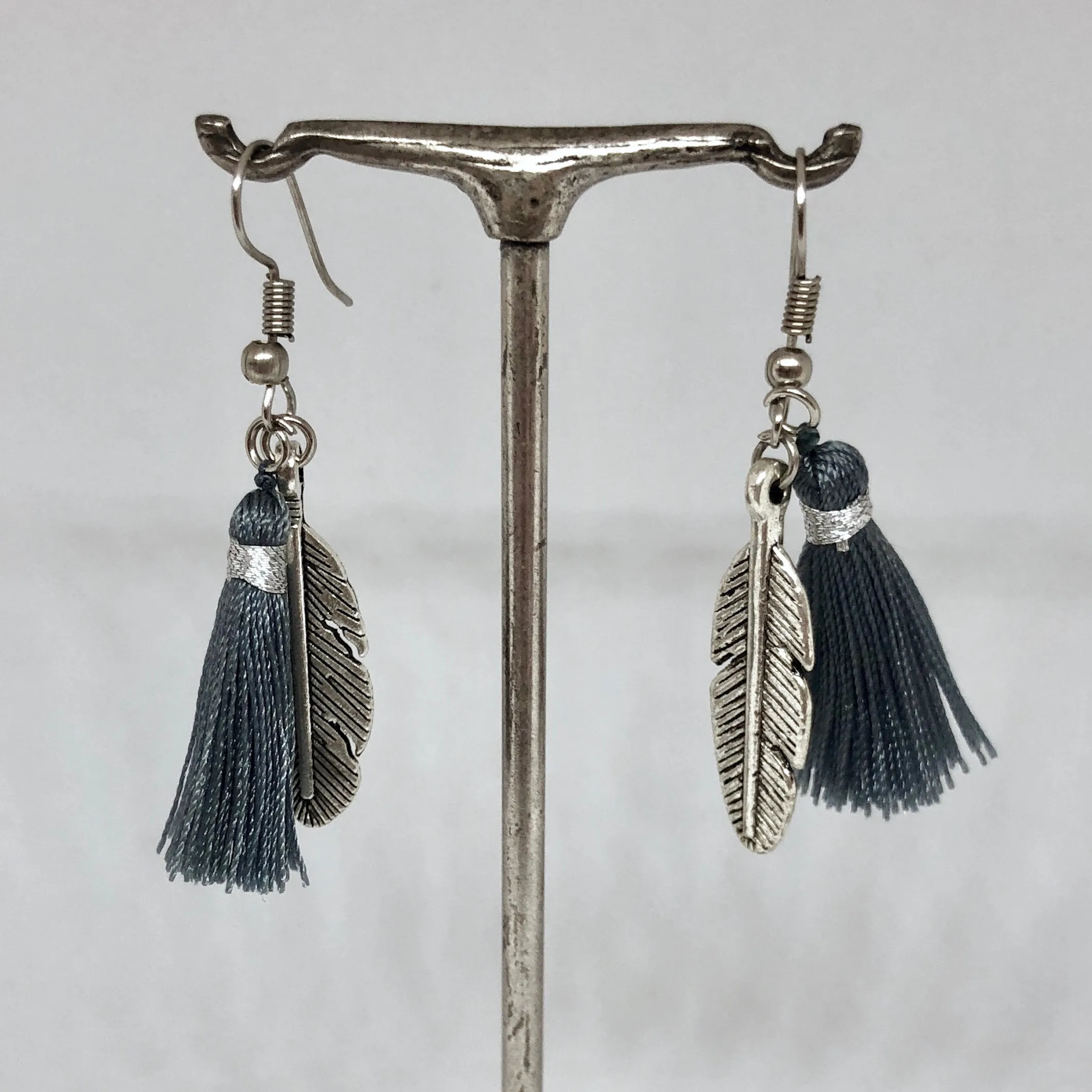 TM. Feather Tassel Earrings