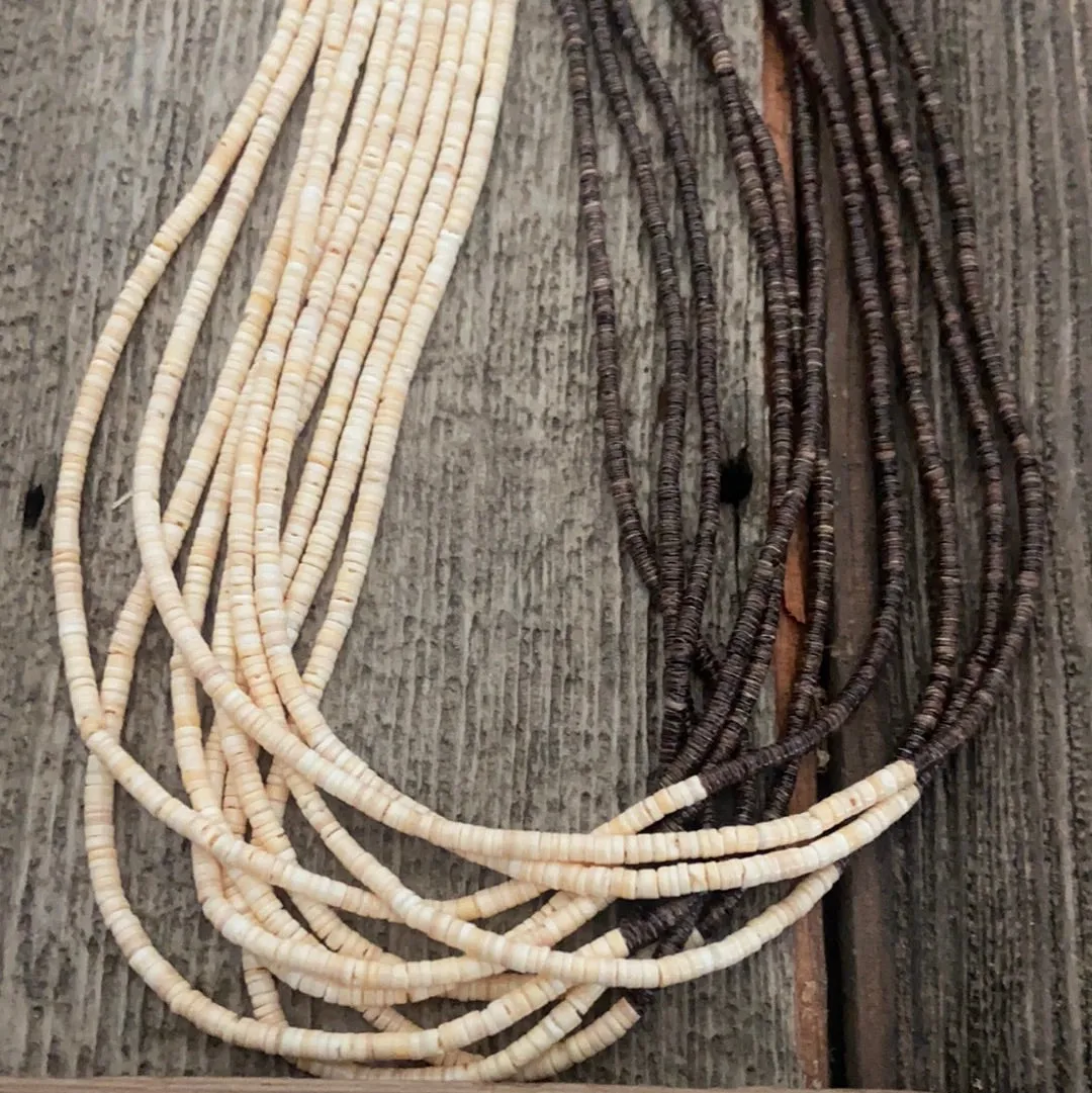 Tortoise Shell and Melon Shell Heishi