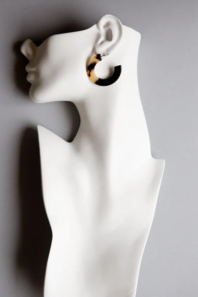 Tortoise Shell Earrings (Black/Blonde & Black)