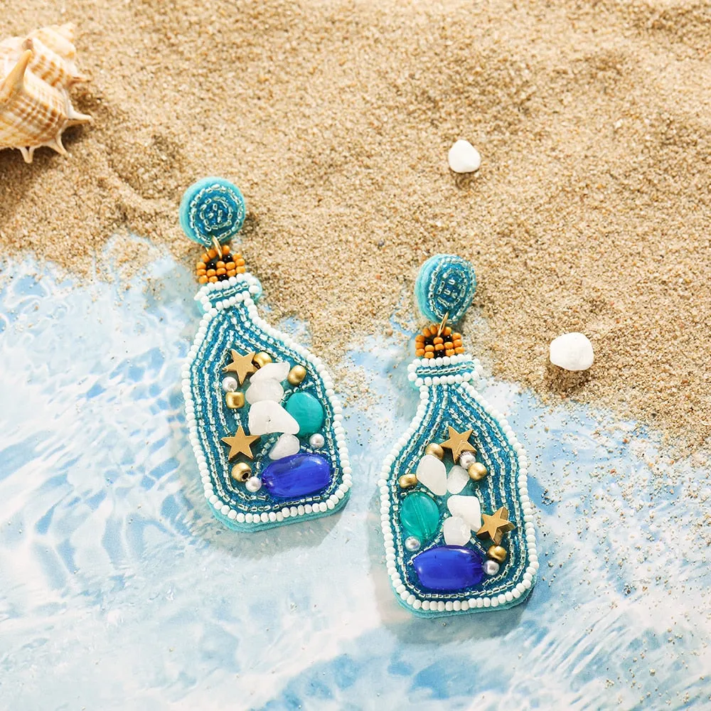 Trendy Boho Beach-inspired Dangle Earrings