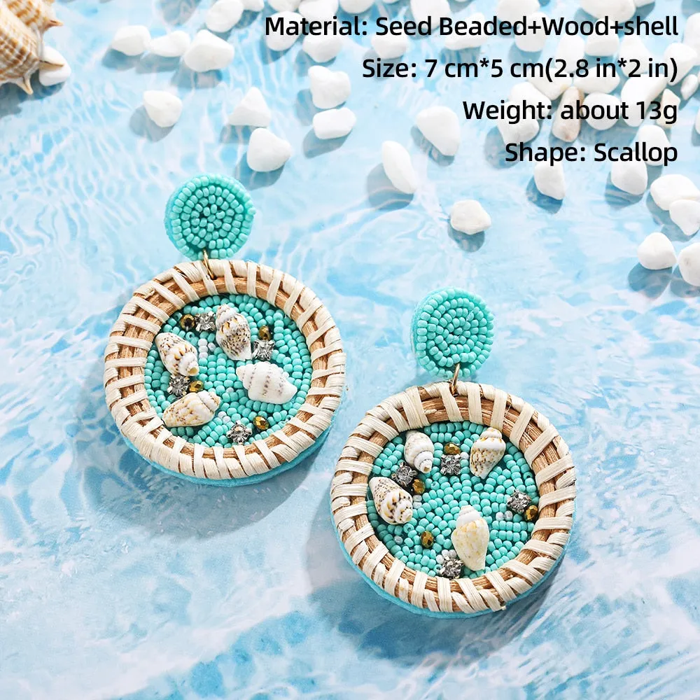 Trendy Boho Beach-inspired Dangle Earrings
