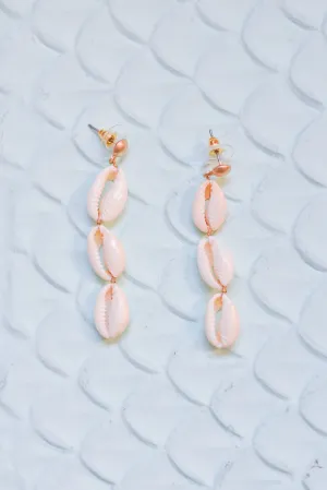 Triple Shell Drop Earrings