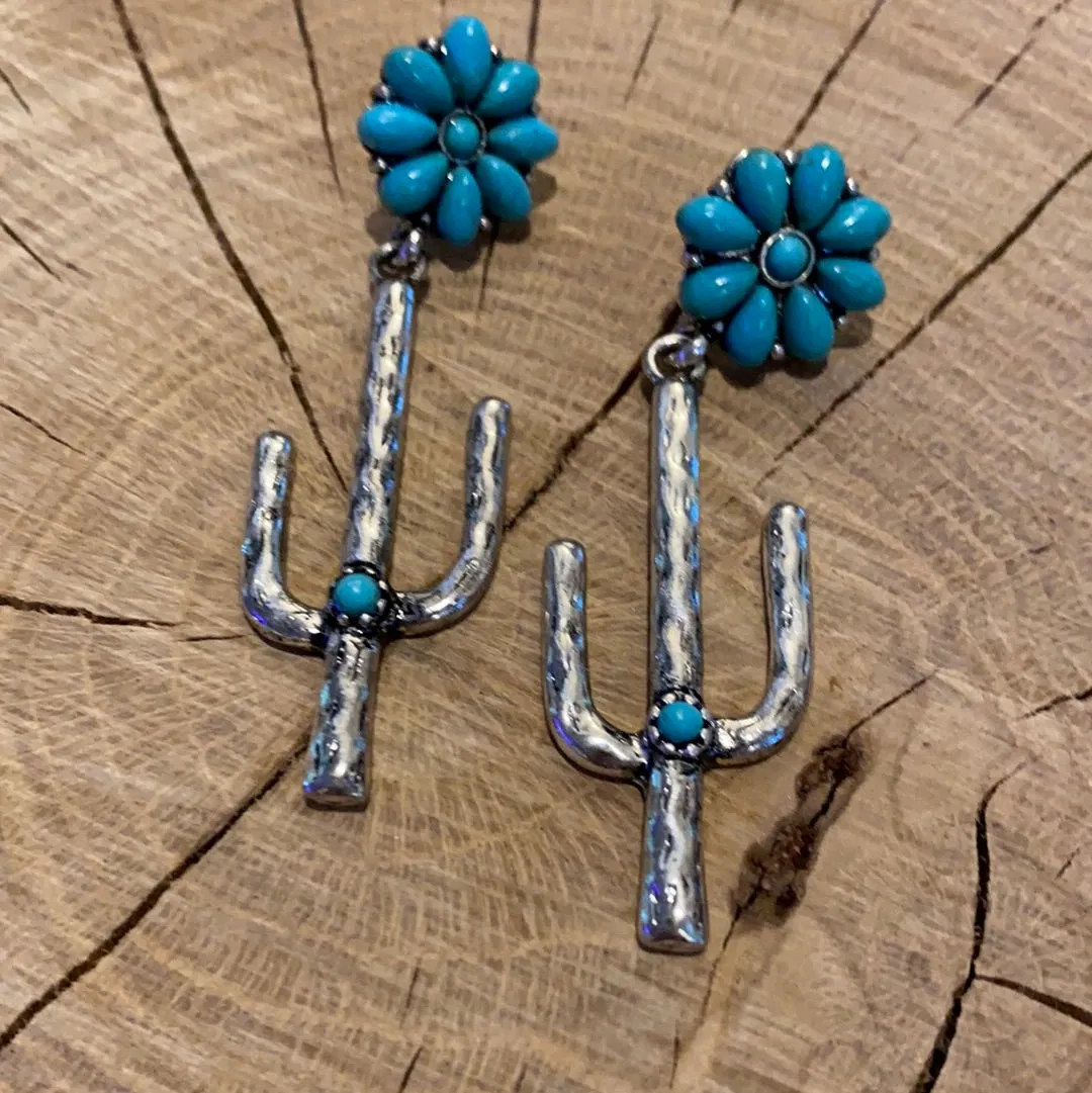 Turquoise and Silver Earrings