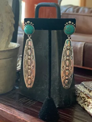 Turquoise and Silver Earrings