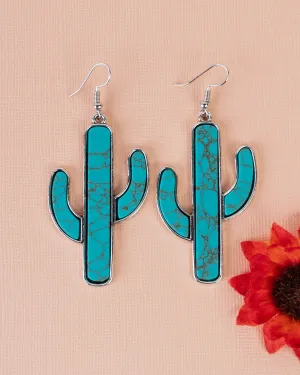 Turquoise Cactus Earrings