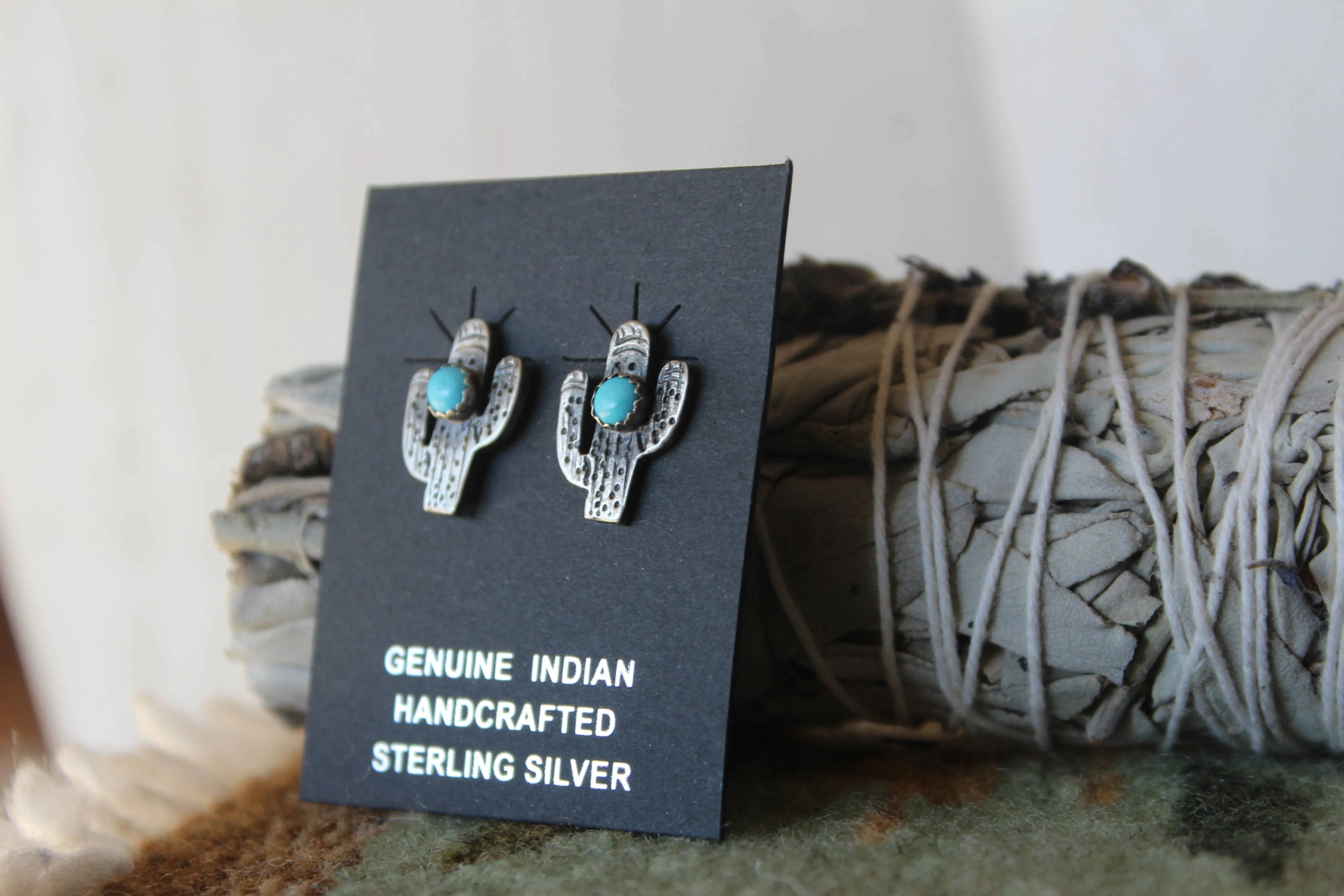 Turquoise Cactus Earrings