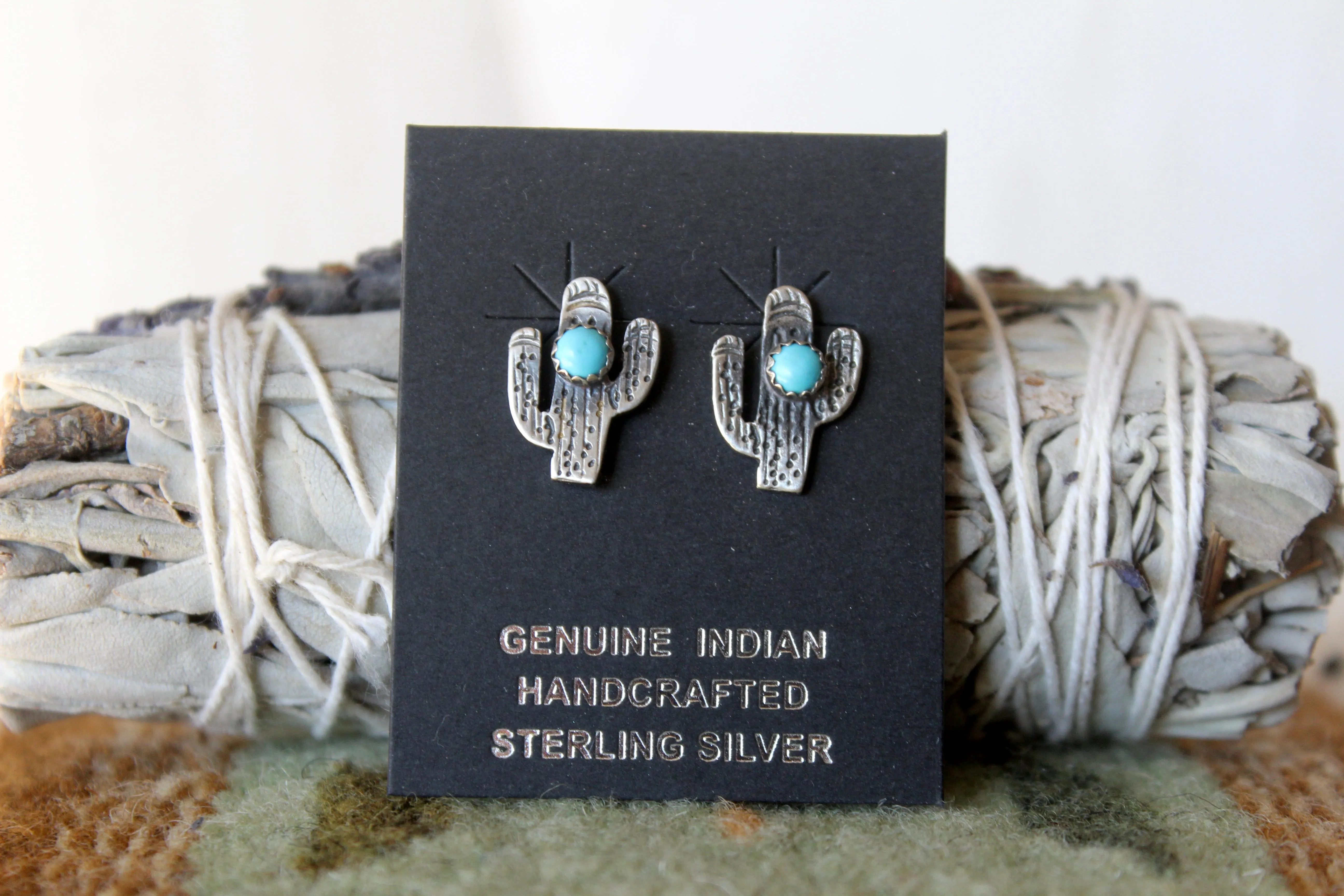 Turquoise Cactus Earrings