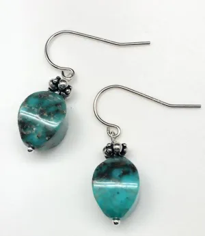 Turquoise Cube Earrings