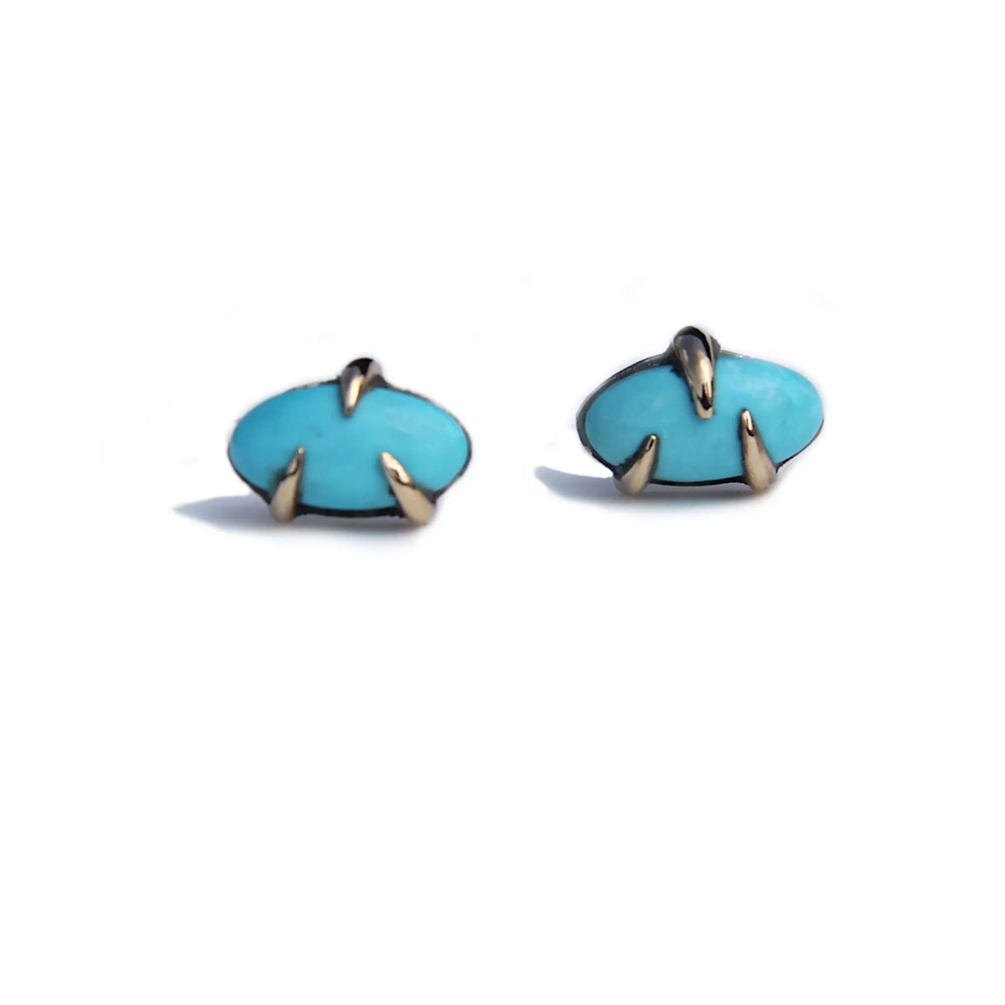 Turquoise Eye-shaped stud earrings