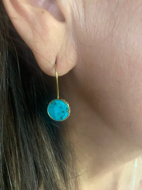 Turquoise Faceted Earrings