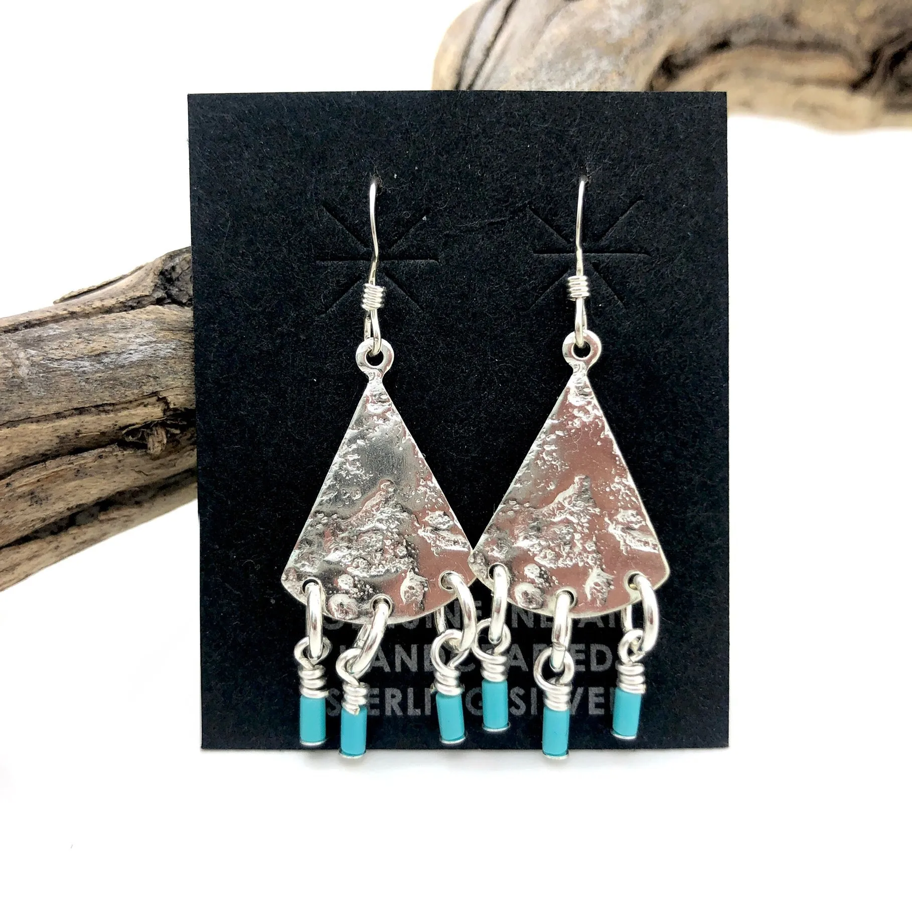 Turquoise Fan Earrings