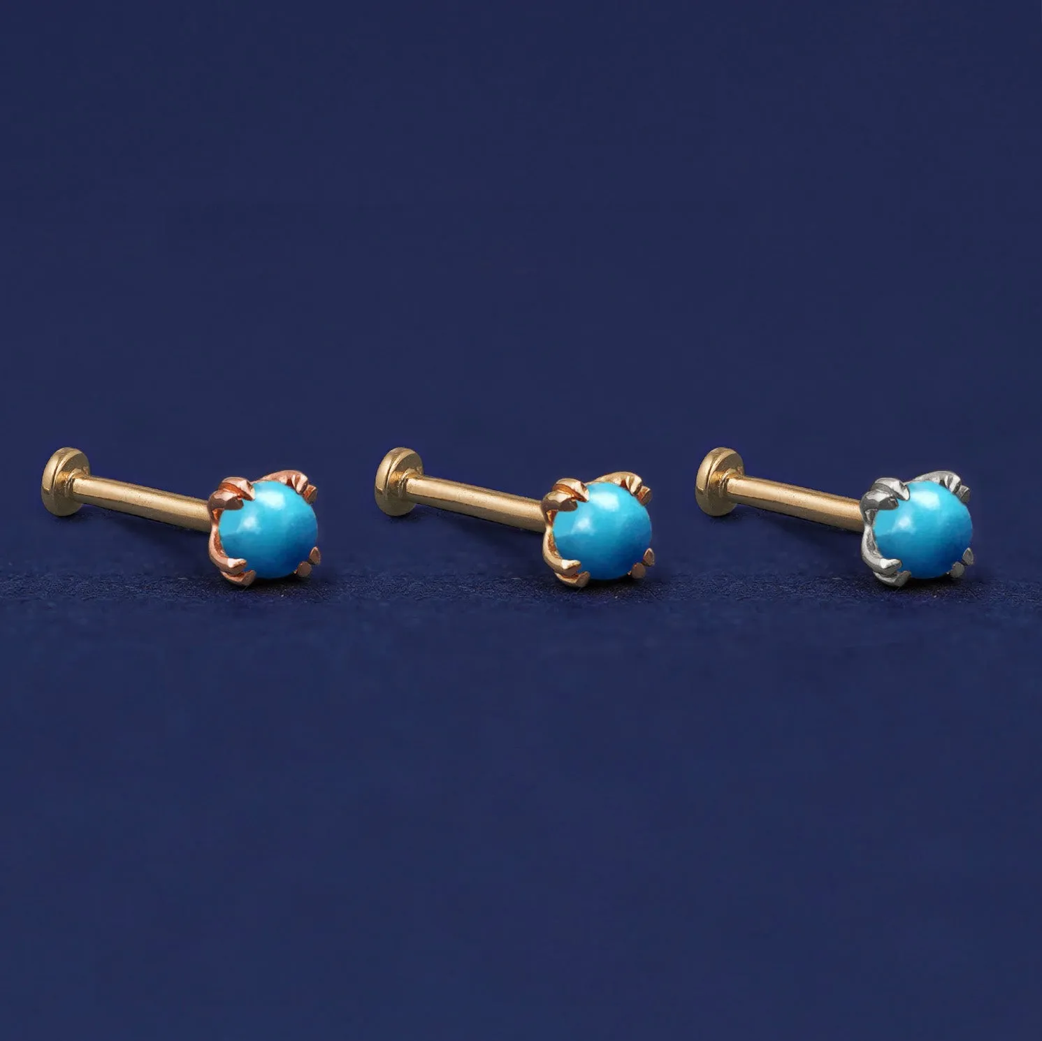 Turquoise Flatback Piercing
