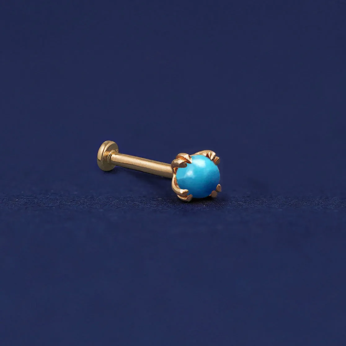 Turquoise Flatback Piercing