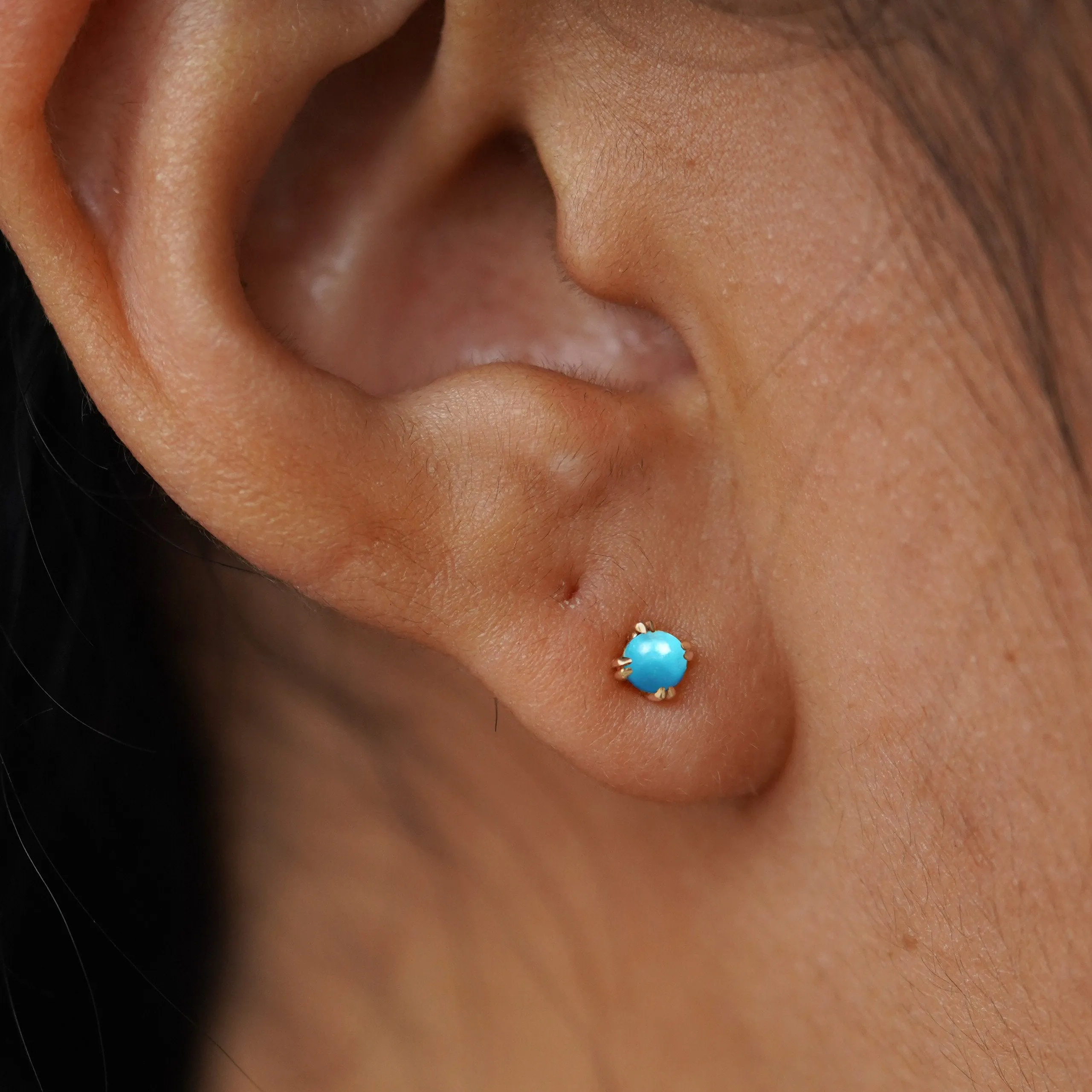Turquoise Flatback Piercing