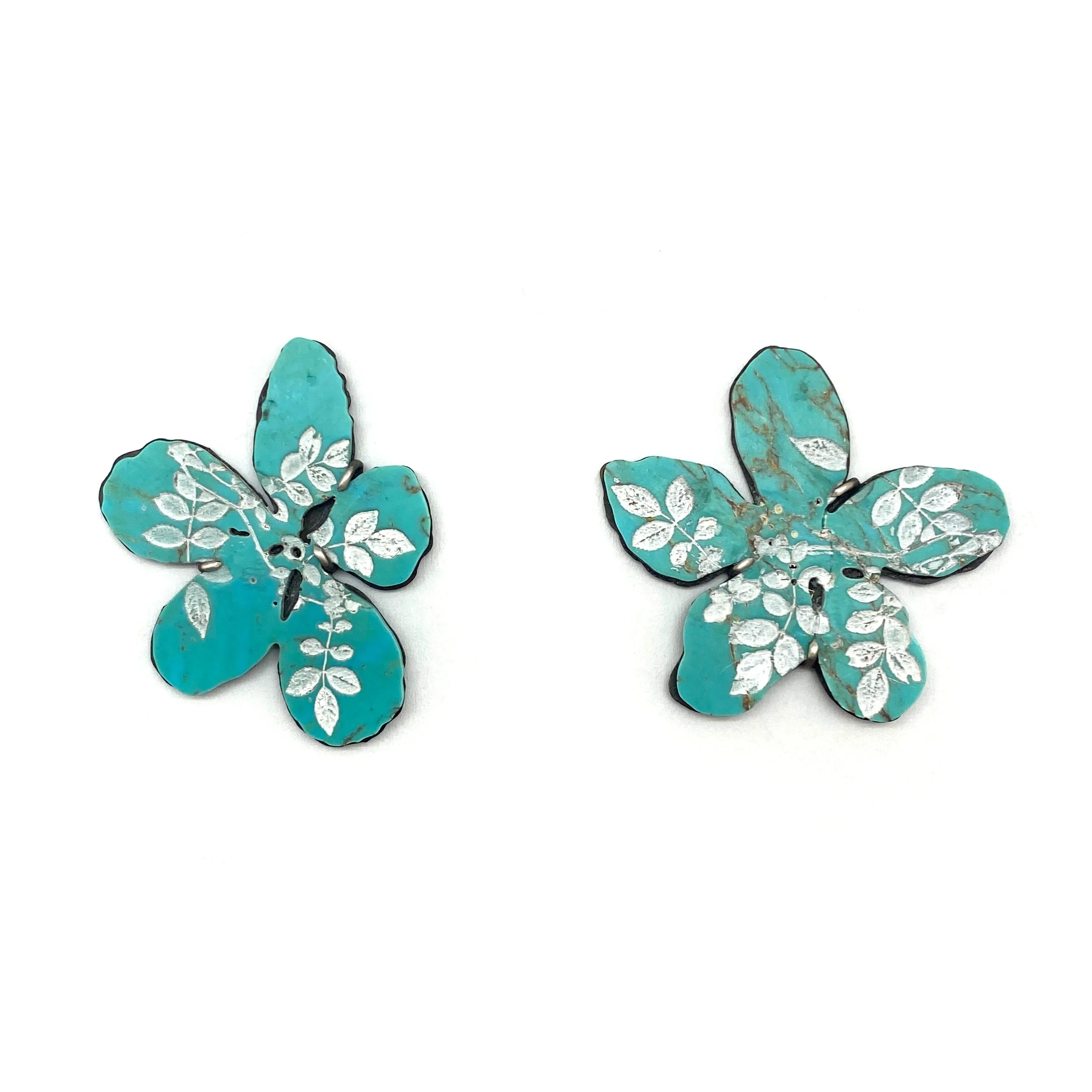 Turquoise Flower Earrings