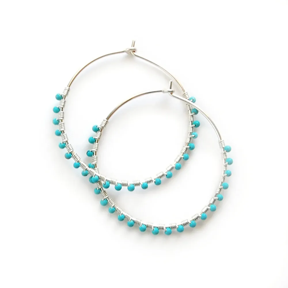 Turquoise Hoop Earrings