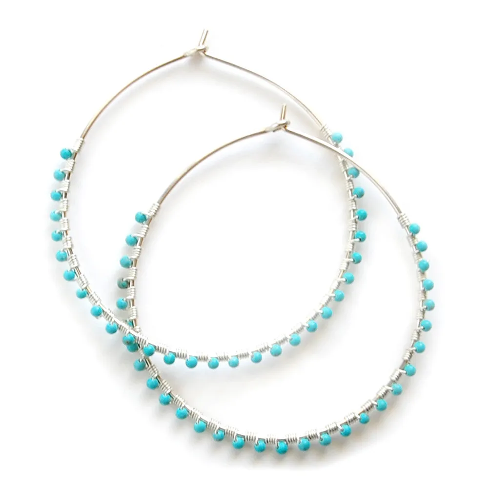 Turquoise Hoop Earrings