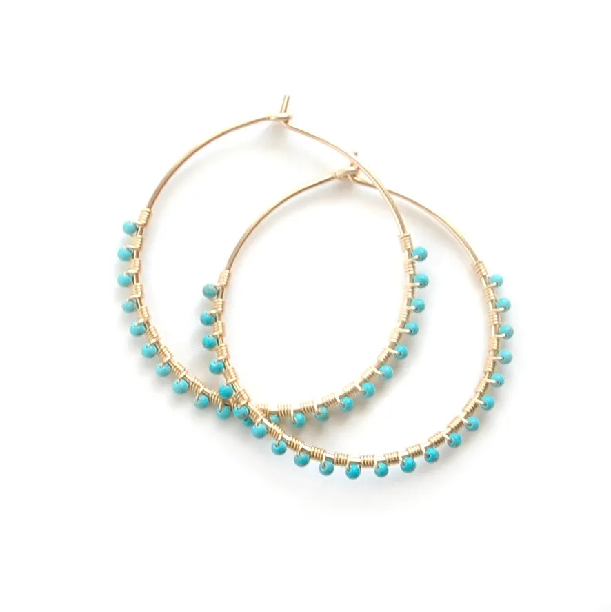 Turquoise Hoop Earrings