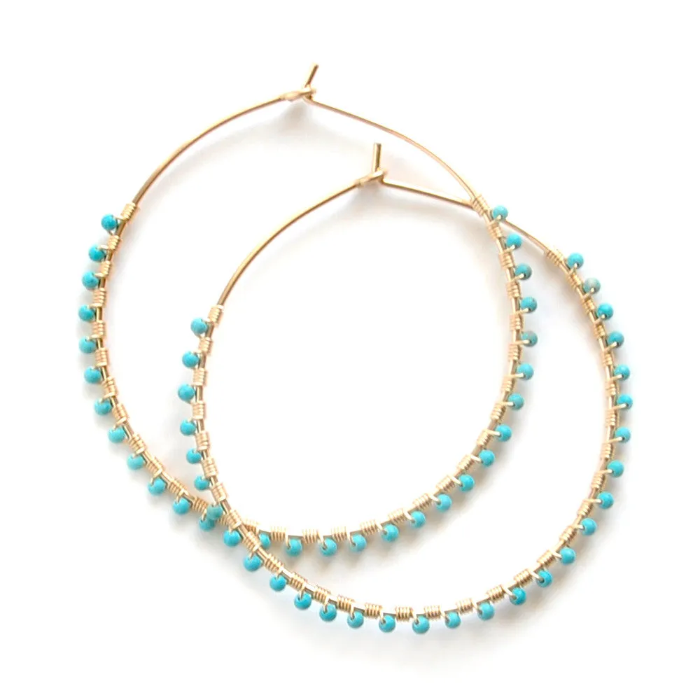Turquoise Hoop Earrings
