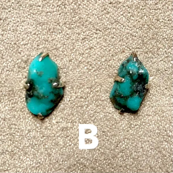 Turquoise Rough Post Earrings