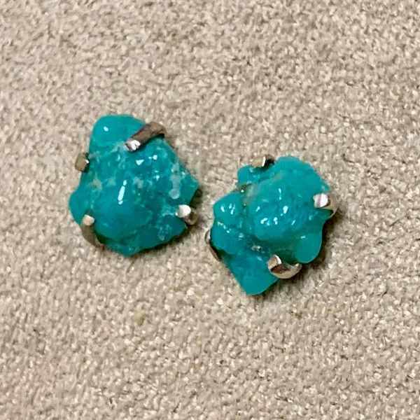 Turquoise Rough Post Earrings